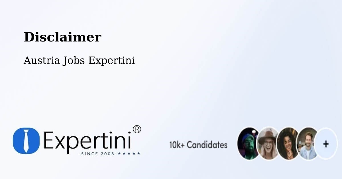 Disclaimer – Rum - Austria Jobs Expertini